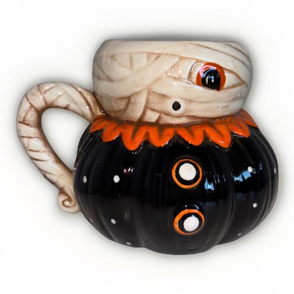 Johanna Parker Mummy Halloween Pumpkin Peep Mug - Picture 1 of 5